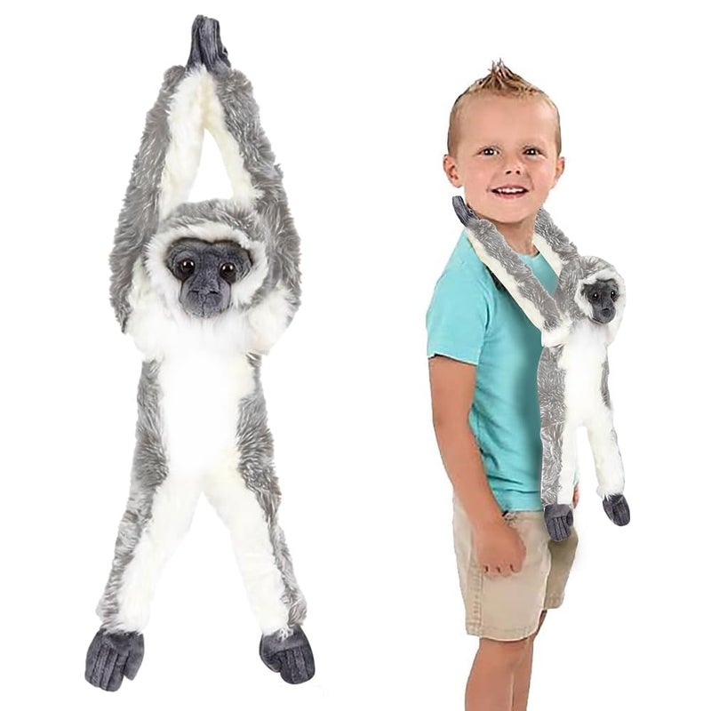 ArtCreativity Hanging Vervet Monkey Plush Toy 175 Inch Stuffed Monkey with Realistic Design Soft and Huggable Cute Nursery Decor Best Birthday Gift for Boys and Girls - Image 2