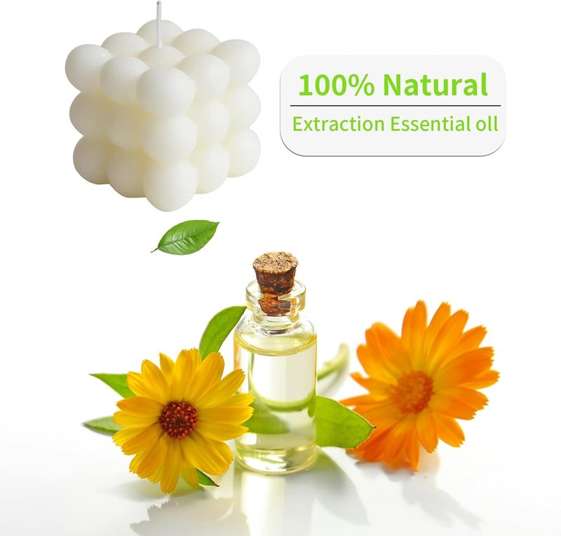 ProKart Premium Soy Wax Scented Bubble Cube Candle | Aesthetic Decor Scented Candle | Aromatherapy Fragrance Candles for Home Decor, Wedding & Party, Dinner Table, Christmas (Pack of 1, White) - Image 4