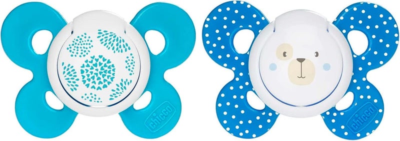 Chicco Physio Comfort Baby Silicone Soother, Pack of 2, 6-16 Months, Assorted Colors - Image 1