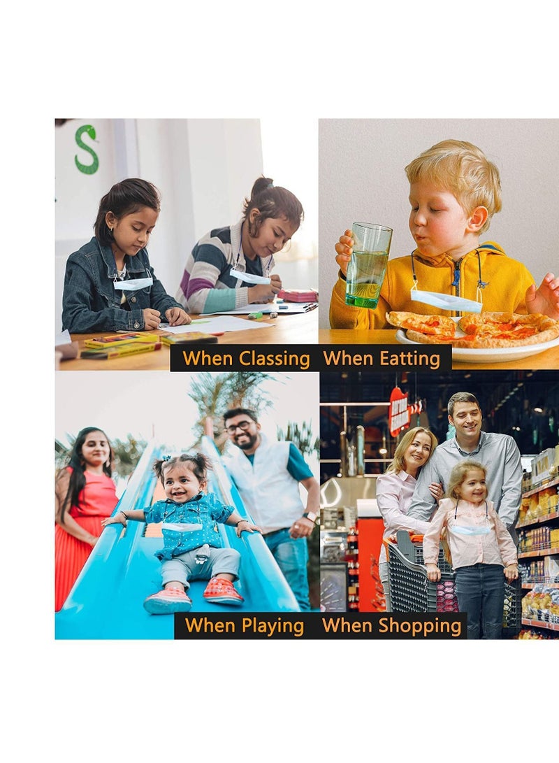 NIBEMINENT Lanyard for Facemask, Adjustable Kids Cartoon with Clips and Stopper, Glasses Lanyard, Facemask Holders Extender School Outdoor Sanitary Strap 5Pcs Multicolored - Image 4