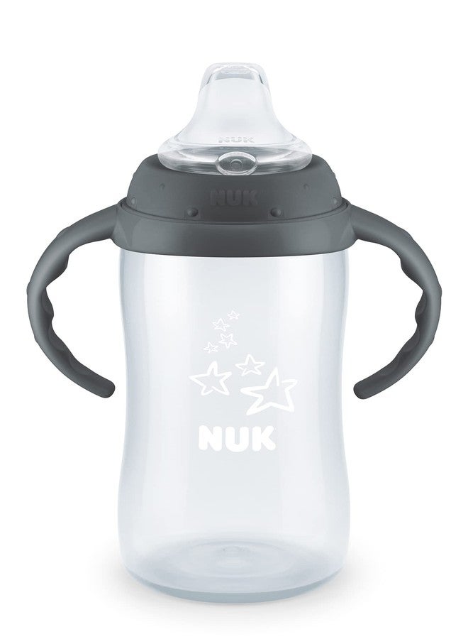 NUK Learner Cup, 10 Ounce, Tritan Gray Star - BPA Free, Spill Proof Sippy Cup - Image 1