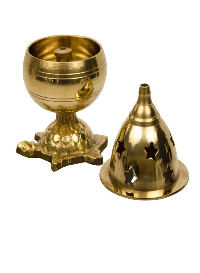 Spillbox Traditional handicrafted Brass Tortoise Diya with Lid|Oil Lamp|Deepak|Vastu|Deep with Lid|Kuber Diya with Tortoise|Pooja Diya|Puja Kuber Deep – Kachua Goblet - Image 2