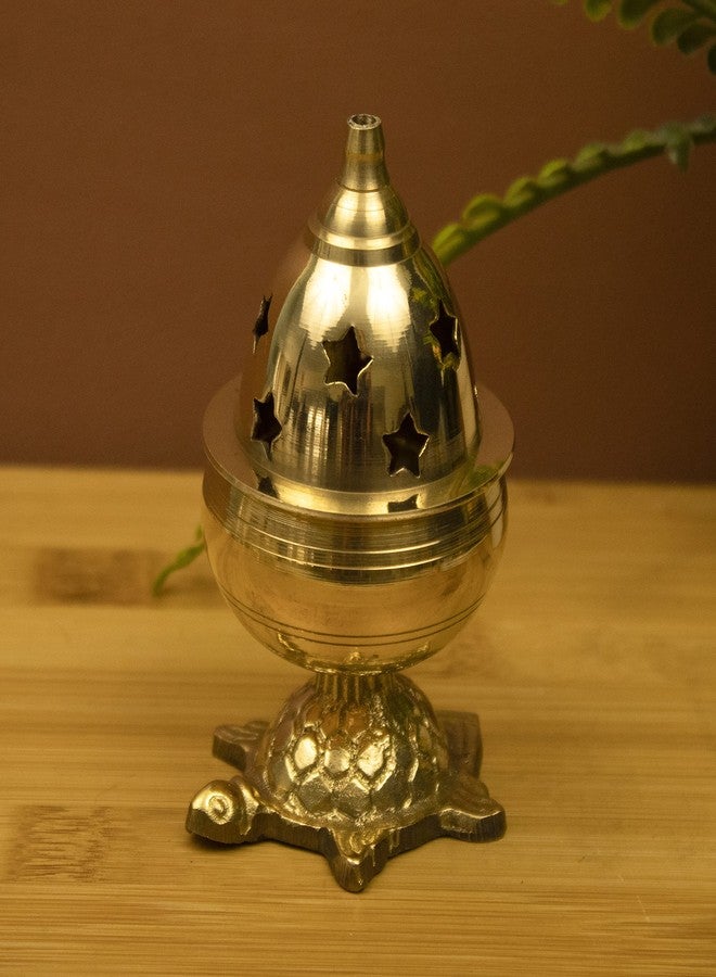 Spillbox Traditional handicrafted Brass Tortoise Diya with Lid|Oil Lamp|Deepak|Vastu|Deep with Lid|Kuber Diya with Tortoise|Pooja Diya|Puja Kuber Deep – Kachua Goblet - Image 4