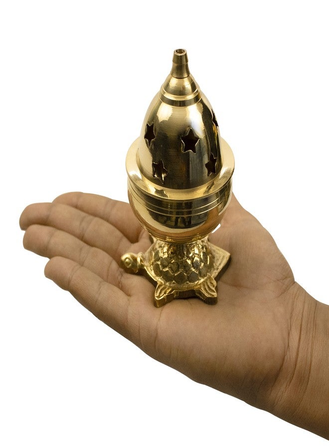 Spillbox Traditional handicrafted Brass Tortoise Diya with Lid|Oil Lamp|Deepak|Vastu|Deep with Lid|Kuber Diya with Tortoise|Pooja Diya|Puja Kuber Deep – Kachua Goblet - Image 5