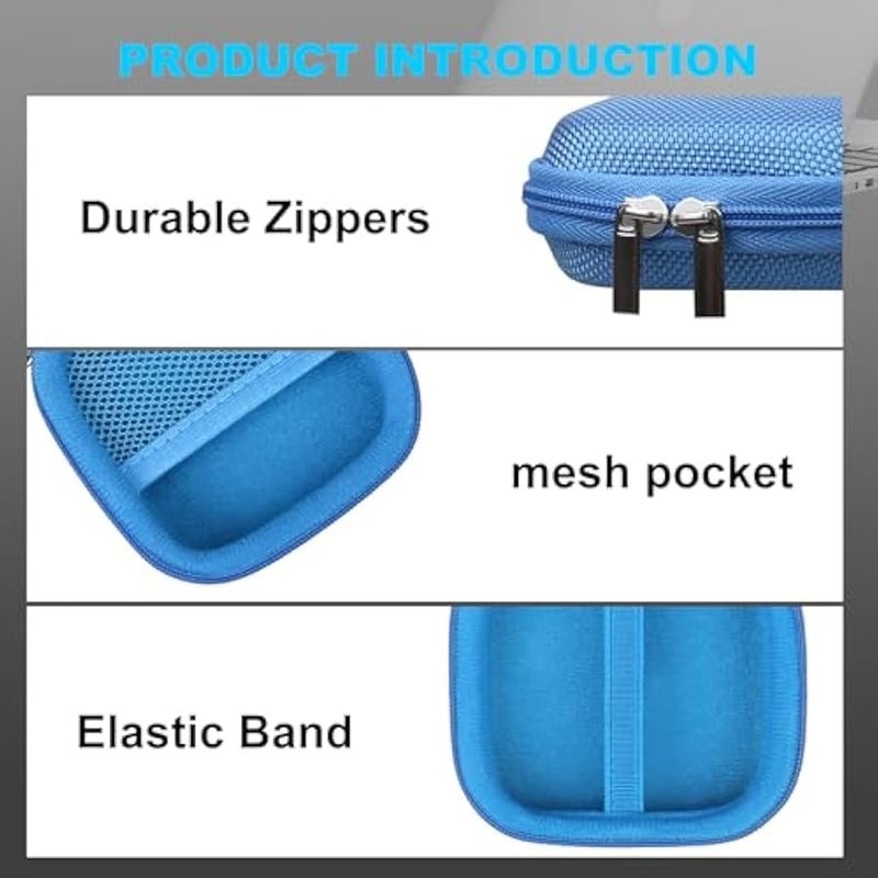 لاكدو شنطة حمل للقرص الصلب كروشال X10 / كروشال X9 / X9 برو / X10 برو SSD محمول سعة 1TB 2TB 4TB 6TB 8TB 8TB هارد SSD خارجي صلب صلب مقاوم للصدمات من مادة ايفا طاردة للماء، ازرق - Image 5