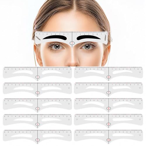 Guapa Reusable Eyebrow Template Kit with 10 Shape Options Achieve Perfect Brows Every Time 10PCS - Image 1