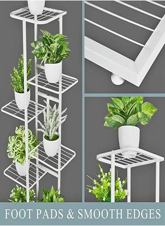 Versatile Metal Plant Stand Showcase 9 Potted Plants Indoor & Outdoor with 8 Tiers Elegant Flower Pot Holder