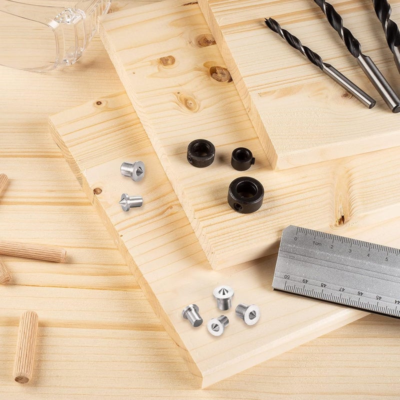 Ferraycle Dowel and Tenon Center Transfer Plugs Doweling Centering Pins Transfer Plugs Drill Hole Tool for Woodworking Tool Accessories (24 Pieces,5/32 3/16 1/4 5/16 3/8 1/2 Inch) - Image 5