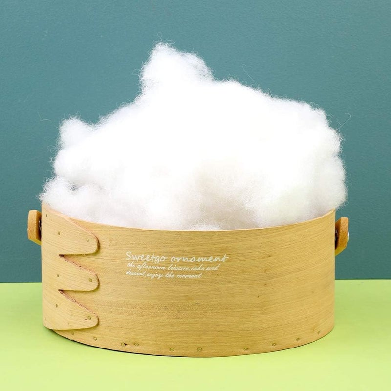 VLYSIUM Soft 500 Grams Fiber, Racron Polyester Synthetic Cotton Filling for Cushion, Pillow, Teddy Bear, Toy Stuffing (500 gm, Pure Virgin Fiber, White) (Vacuum Packed) - Image 1