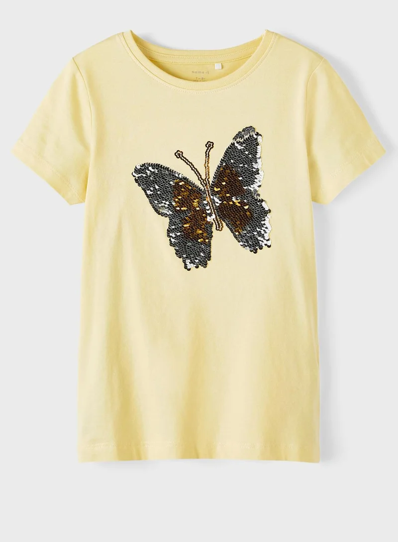 NAME IT Kids Butterfly Print T-Shirt