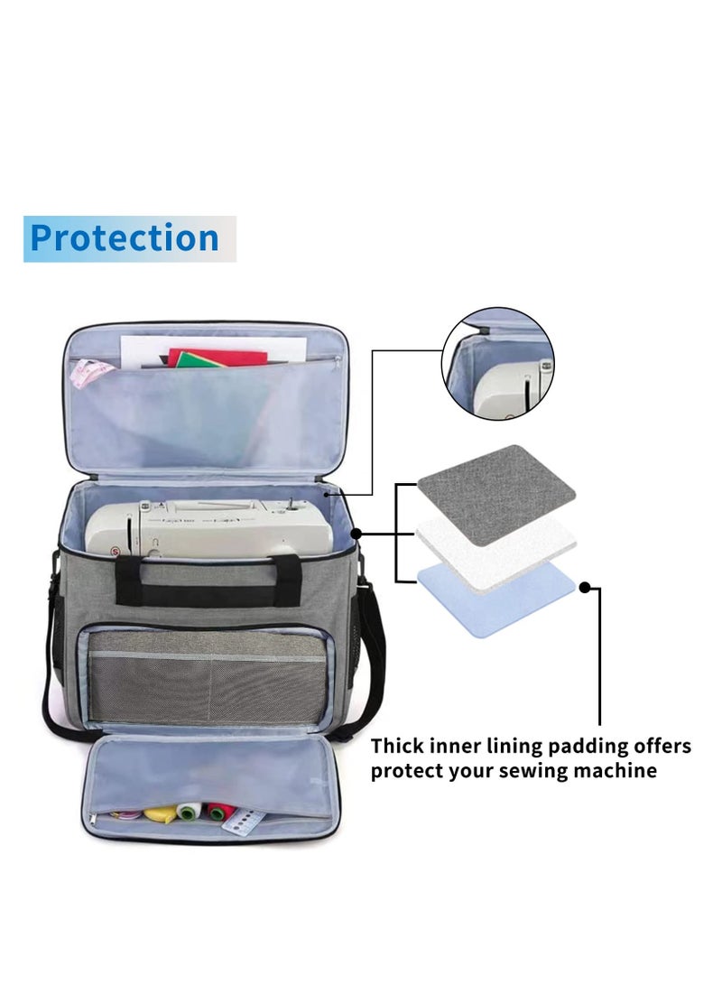 Arabest Sewing Machine Case, Sewing Machine Carrying Bag with Removable Padding Pad, Tote Bag for Sewing Machine and Extra Sewing Accessories  - Image 2