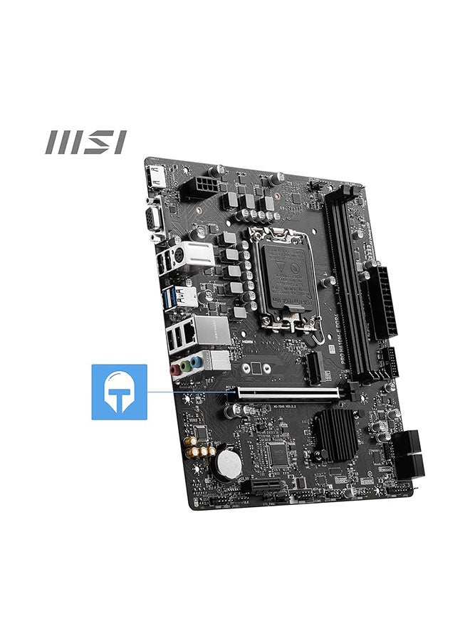 MSI PRO H610M-E DDR4 Motherboard, Micro-ATX - Supports Intel 12th Gen Core Processors, LGA 1700-2 x DIMMs (3200MHz), 1x PCIe 4.0 x16 slot, 1 x M.2 Gen3, USB 3.2 Gen1, 1G LAN, HDMI 1.4 & VGA Black  - Image 5