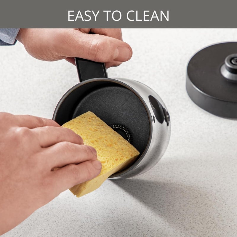 كروبس خفاق الحليب Krups Superb Foam: مشروبات الحليب، كابوتشينو، لاتيه، مع طلاء غير لاصق، زر لمسة واحدة، صب دقيق، قاعدة دوارة 360°، موديلات XL100 وXL100840. - Image 4