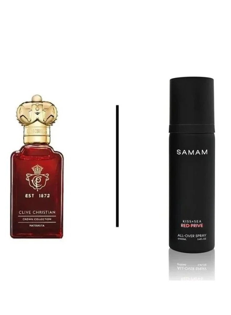 SAMAM PERFUMES Oliver Spray Samam Kiss & Sea Red Prive-100ml - Image 2