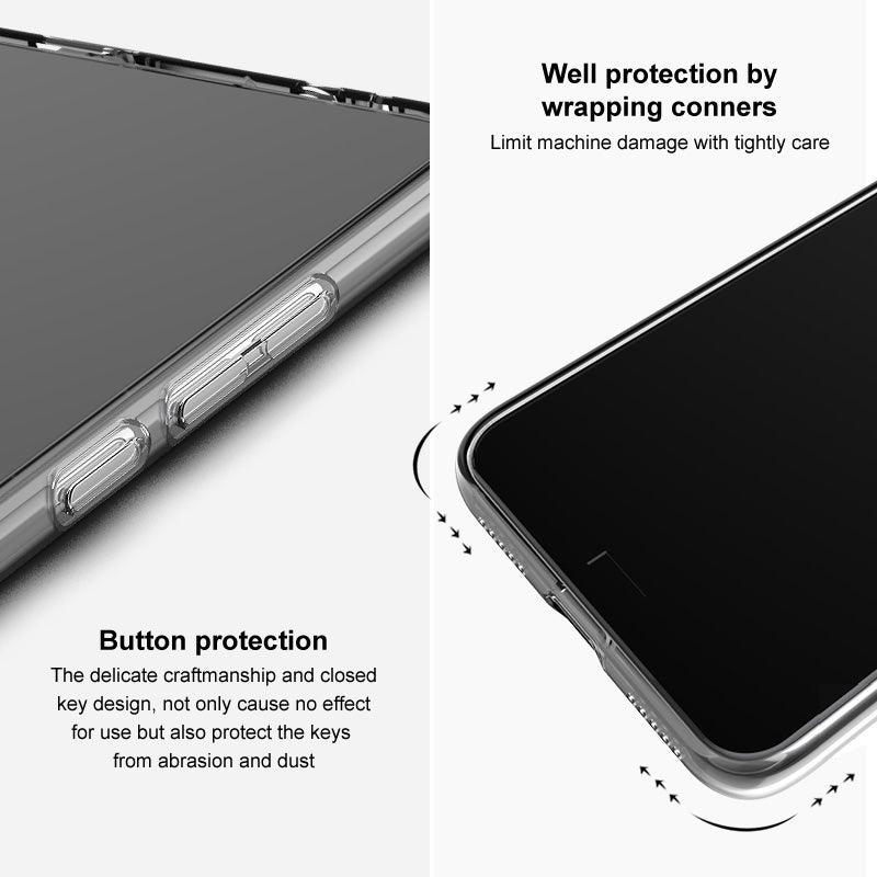 BURAQ Case Cover For Xiaomi Redmi Note 13 Pro+ 5G imak UX-5 Series Transparent Shockproof TPU Protective Case(Transparent) - Image 4
