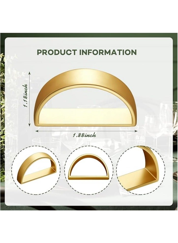 10 Pcs Easter Stainless Steel Napkin Rings Festival Metal Napkin Ring Holders Modern Serviette Buckles Metallic Adornment for Table Settings Kitchen Dinner Party Wedding  - Image 2