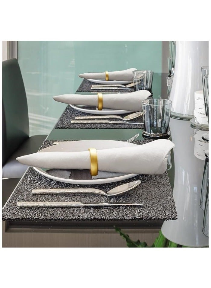 10 Pcs Easter Stainless Steel Napkin Rings Festival Metal Napkin Ring Holders Modern Serviette Buckles Metallic Adornment for Table Settings Kitchen Dinner Party Wedding  - Image 5