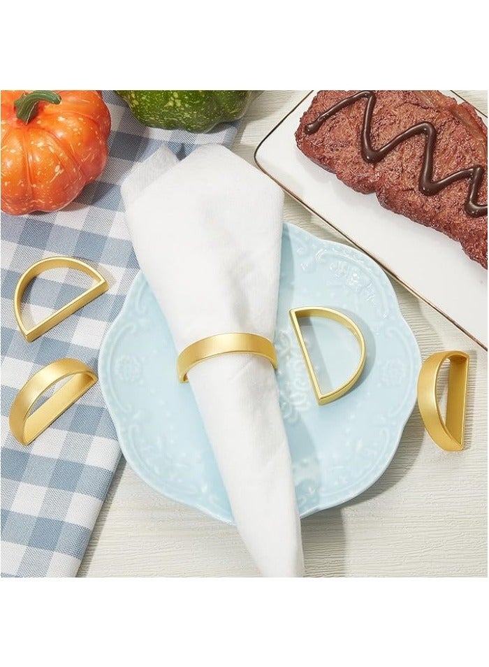 10 Pcs Easter Stainless Steel Napkin Rings Festival Metal Napkin Ring Holders Modern Serviette Buckles Metallic Adornment for Table Settings Kitchen Dinner Party Wedding  - Image 3