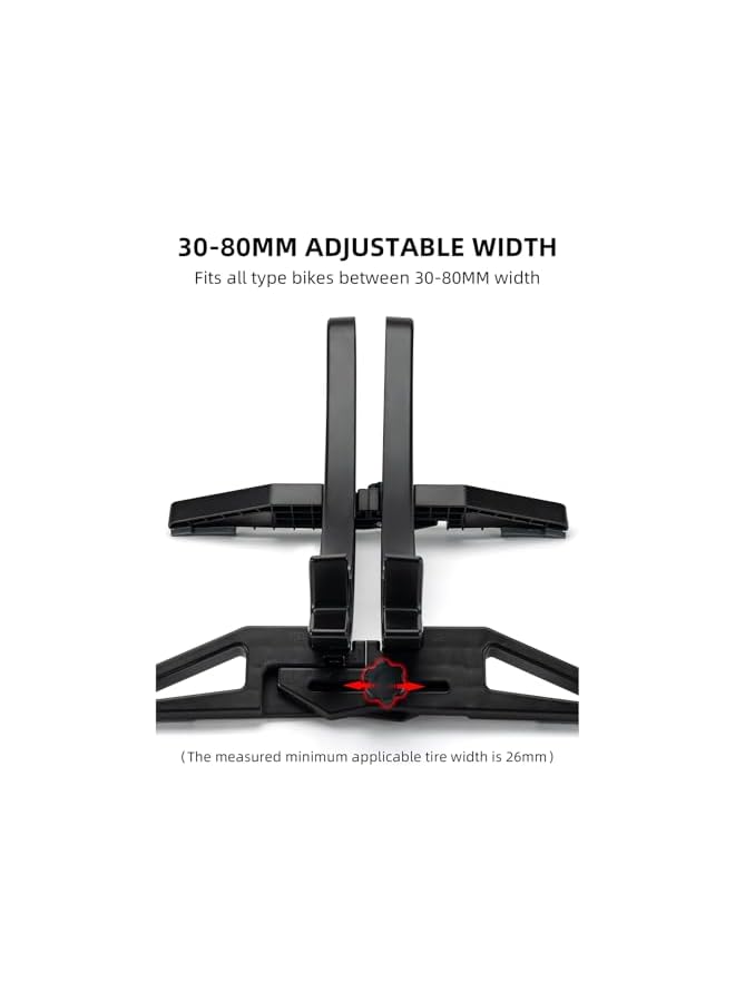 erorex Bicycle Floor Parking Rack Stand for 26-80mm Wide Tires, Fits Road and Mountain Bikes, Indoor/Outdoor Storage and Repair Bike Rack for Garage - Image 5