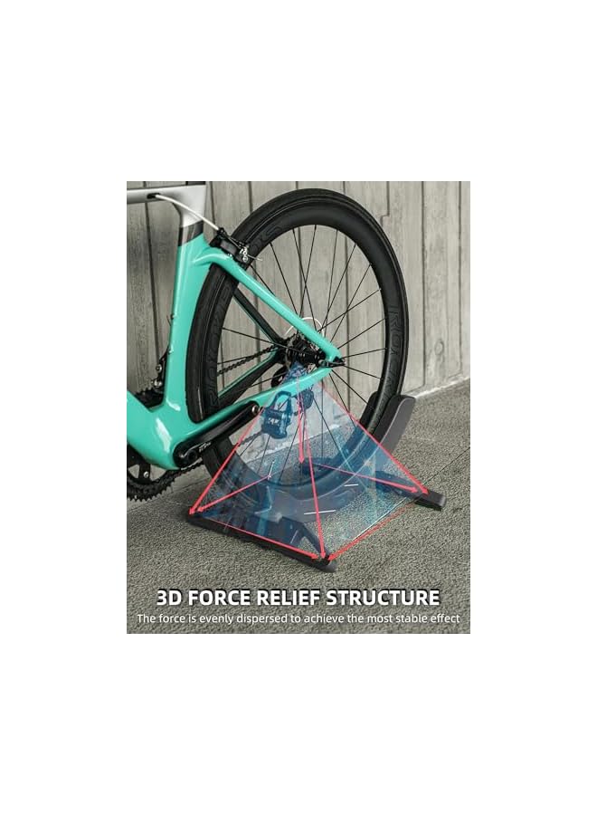 erorex Bicycle Floor Parking Rack Stand for 26-80mm Wide Tires, Fits Road and Mountain Bikes, Indoor/Outdoor Storage and Repair Bike Rack for Garage - Image 3