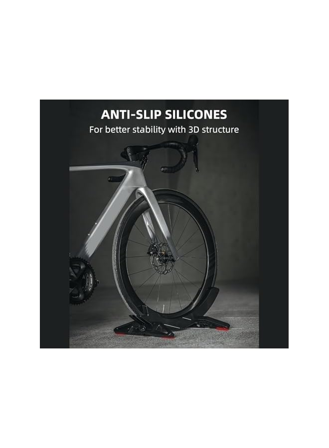 erorex Bicycle Floor Parking Rack Stand for 26-80mm Wide Tires, Fits Road and Mountain Bikes, Indoor/Outdoor Storage and Repair Bike Rack for Garage - Image 4