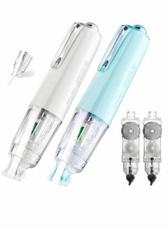 Excefore Refillable Correction Tape 4PCS Retractable White Out with 360° Rotatable Head Flexible Tear Resistant Tape, Applicator Whiteout Roller Cylindrical for Student Teacher  - Image 1