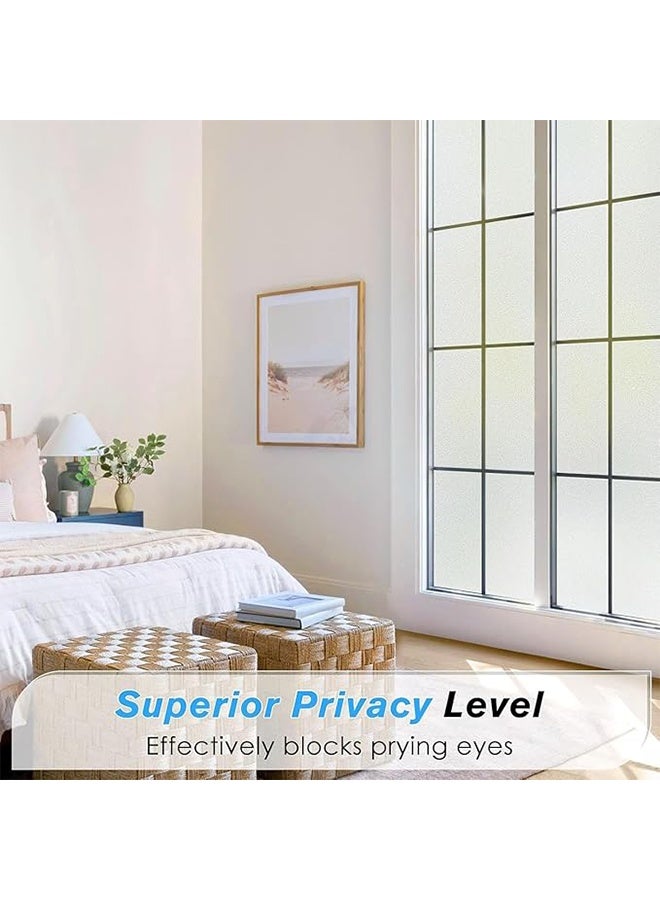 Privacy Glass Window Film 30 x 300cm, Self Adhesive Frosted Opaque Window Sticker, Anti UV Privacy Films, Static Cling Reusable Glass Stickers for Home Office Bathroom - Image 3