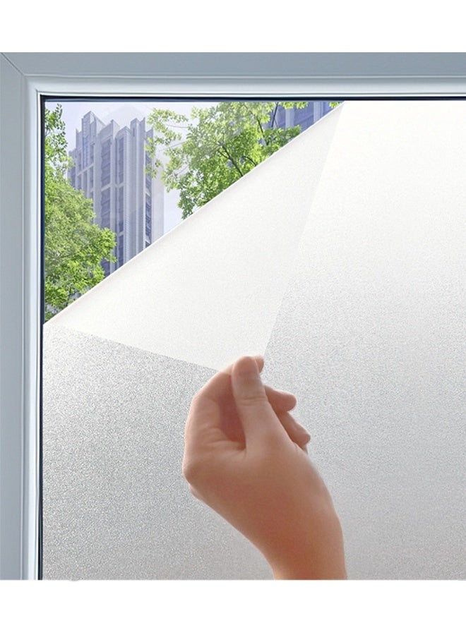 Privacy Glass Window Film 30 x 300cm, Self Adhesive Frosted Opaque Window Sticker, Anti UV Privacy Films, Static Cling Reusable Glass Stickers for Home Office Bathroom - Image 1