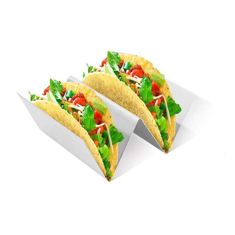 Dynore Stainless Steel Silver Colour Taco Holder (1/2)160 Gram - Image 3