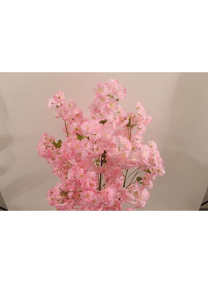 MARCOLO Artificial Cherry Tree Branch, Pink, Silk Flowers, with Black Pot, Home Decor (125cm) - Image 3