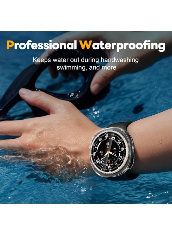 Samsung Galaxy Watch8 Classic Screen Protector Case Accessories, Protective Face Cover, Hard Bumper Built-in Tempered Glass Film - Image 4