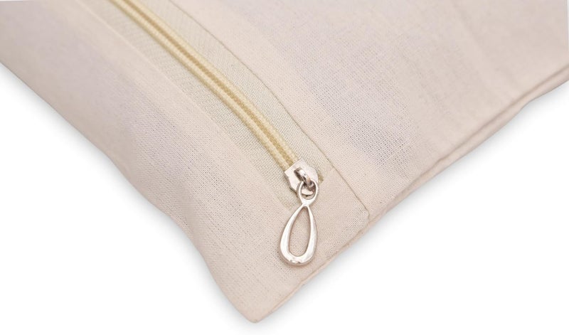 Rexzy ® Cotton Saree Bags/Covers for Storage, Big Size Single (16 X 14 Inches) with Zip Closure for Clothes Bags and Wardrobe Organizer with Transparent Mesh Window, Beige (Pack of 12) - Image 4
