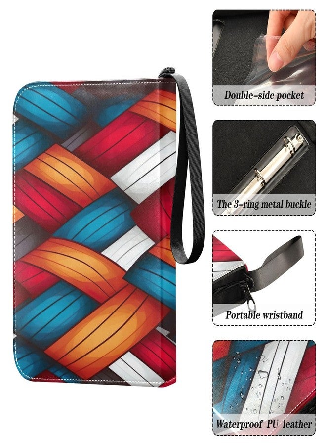 BOESI Doodle Color Knitting Pattern Card Holder, Card Holder Album with 400 Card Slots in 50 Pages for Display, Storage, Portability - Image 5