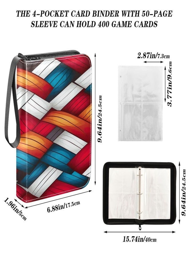 BOESI Doodle Color Knitting Pattern Card Holder, Card Holder Album with 400 Card Slots in 50 Pages for Display, Storage, Portability - Image 3
