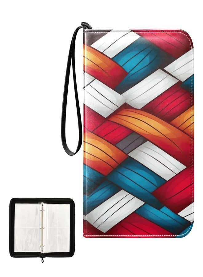 BOESI Doodle Color Knitting Pattern Card Holder, Card Holder Album with 400 Card Slots in 50 Pages for Display, Storage, Portability - Image 2
