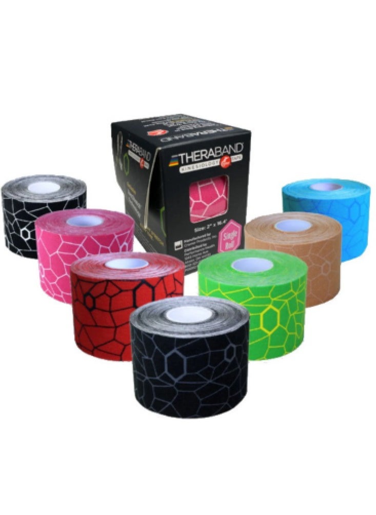 Kinesiology Tape Waterproof Physio Tape for Pain Relief Muscle and Joint Support, Standard Roll with Xact Stretch Application Indicators (Beige)