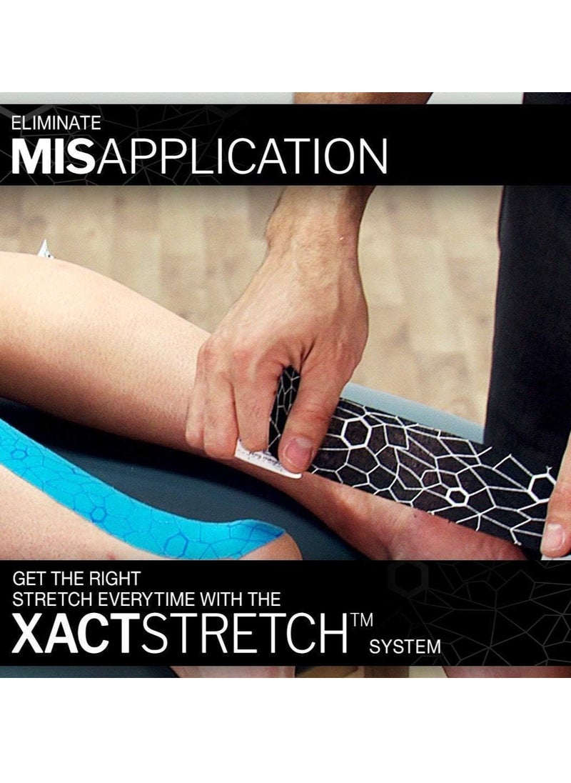 Kinesiology Tape Waterproof Physio Tape for Pain Relief Muscle and Joint Support, Standard Roll with Xact Stretch Application Indicators (Beige)