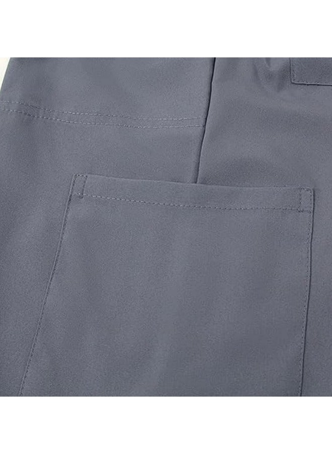 NiaaHinn Womens Men Medical Scrubs Set Unisex Scrub Top and Scrub Pant Set Medical Uniform Scrubs Medical Uniform Set (Grey)  - Image 5