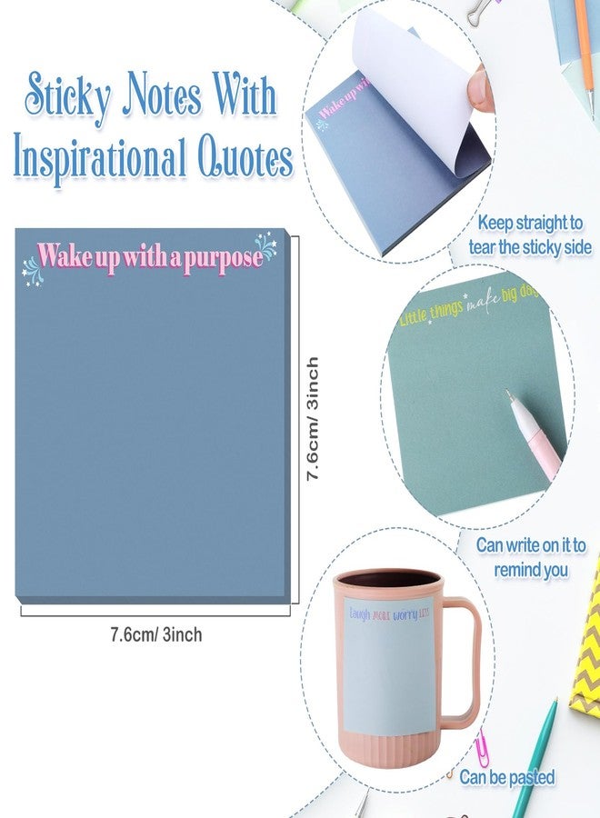 Zonon 60 Pcs Inspirational Sticky Notes 3 x 3 Inch Motivational Fun Notepads Gifts for Teacher Student Office Nurse Coworkers Positive Christmas Appreciation Supplies(Colorful) - Image 2