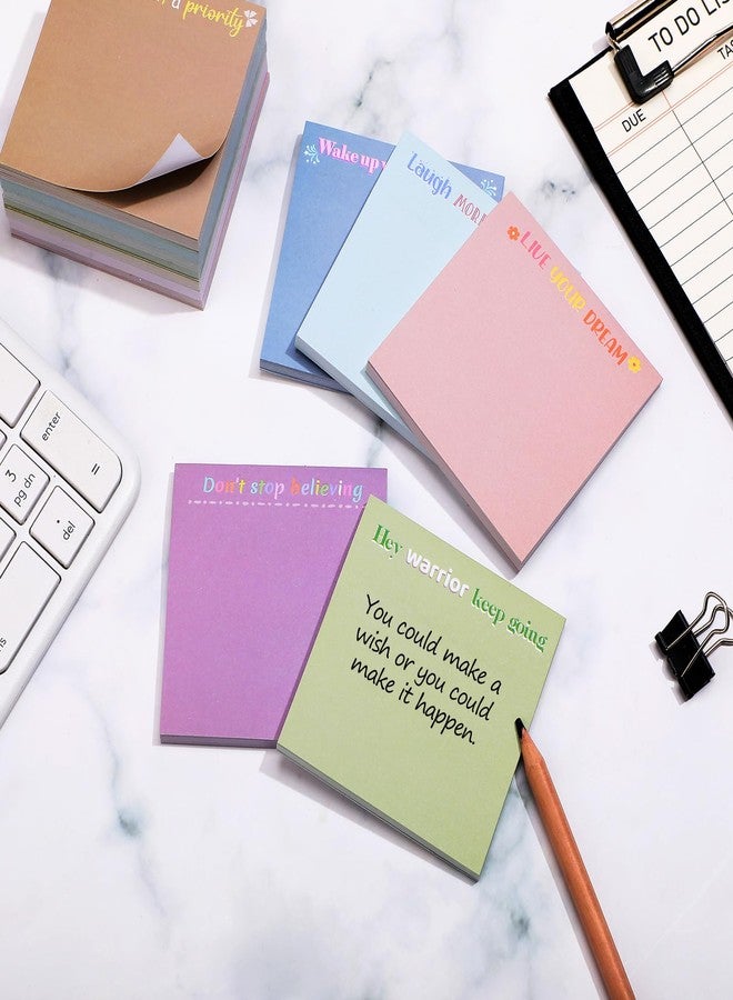 Zonon 60 Pcs Inspirational Sticky Notes 3 x 3 Inch Motivational Fun Notepads Gifts for Teacher Student Office Nurse Coworkers Positive Christmas Appreciation Supplies(Colorful) - Image 4