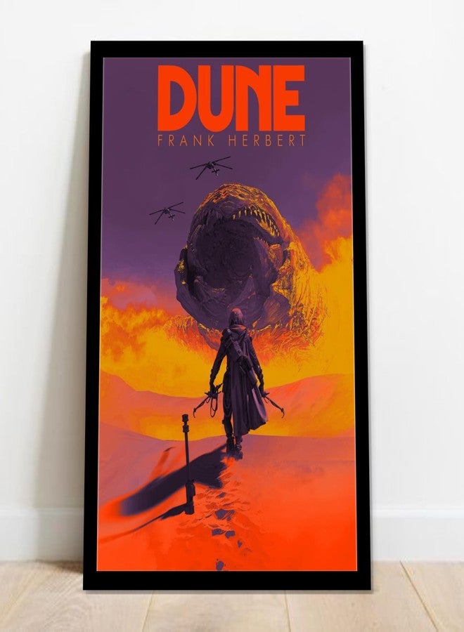 Waltractive ملصق جداري مؤطر من فيلم Dune من Waltractive - متوفر بمقاس 9x13 و 13x19 بوصة - ديكور جداري مثالي لغرفة النوم وغرفة السكن الجامعي لمحبي السينما (C-1، 9x13 بوصة) - Image 1