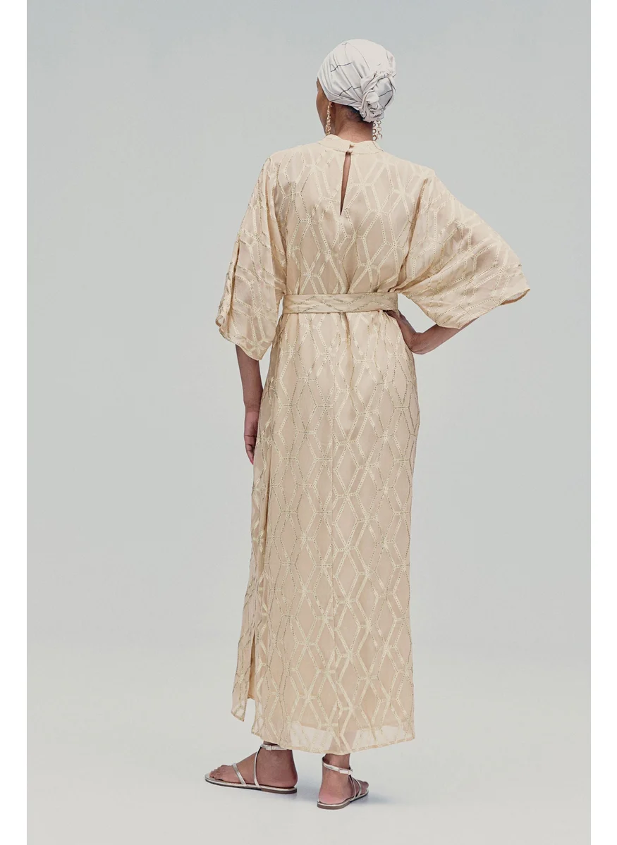 اتش اند ام Jacquard-Weave Kaftan Dress