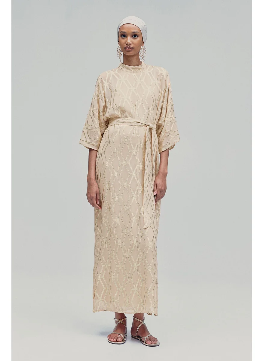 اتش اند ام Jacquard-Weave Kaftan Dress
