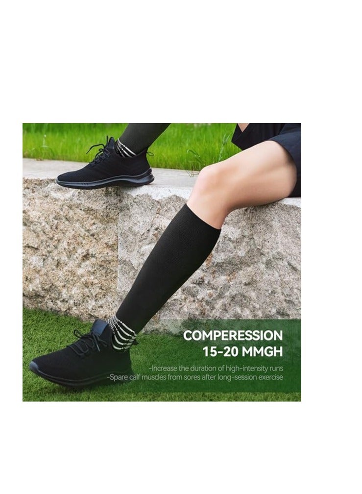 SYOSI Soccer Socks, Knee High Soccer Socks Team Sport Cushion Athletic Socks for Kids Youth Adult, Wicking Anti-Slip Football Baseball Softball for Men Women Boys Girls, 2 Packs (One size fits all)  - Image 2