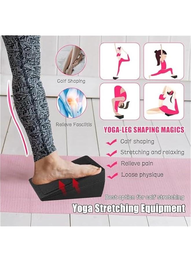 HOOKOR 3 Pcs Slant Board Calf Stretcher, Foot Stretcher Incline Board for Plantar Fasciitis Physical Therapy Equipment, Adjustable Foam Slant Board wedge Great for Exercises  - Image 3