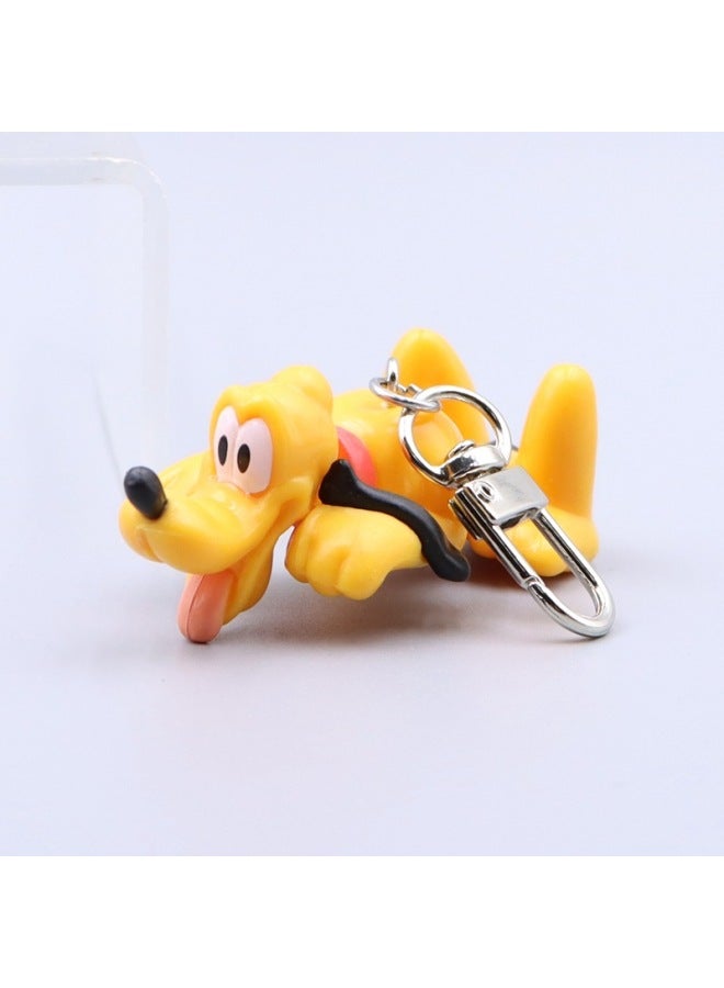Hot Mouse Pluto Donald Duck U-button Doll Car Keychain Bag Accessories Pendant-color:Standing Donald Duck With Sheep Eyes  - Image 5