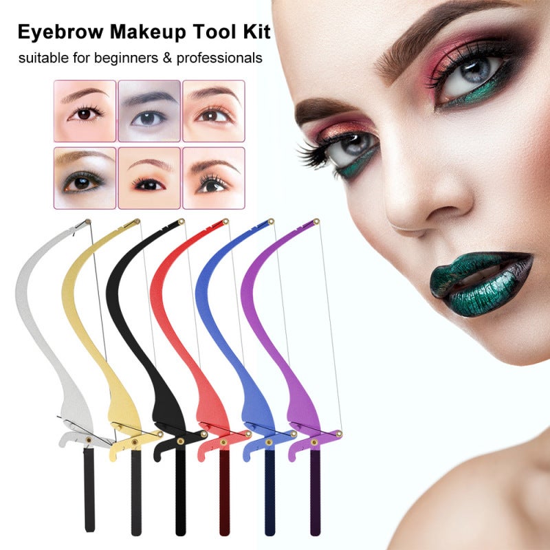 Eyebrow Tattoo Ruler: Black Metal Flexible Durable Precision Positioning Eyebrow Shaping Tool - Convenient Measurement Location Permanent Makeup Tool for Professional Tattoo Salons - Image 4
