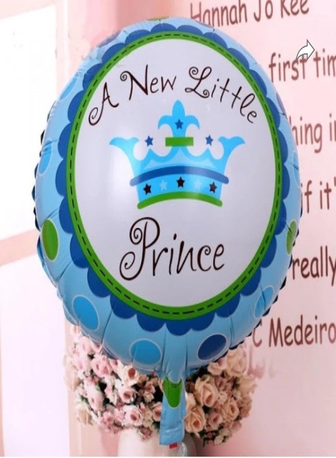 Fun Affairs Blue Prince Theme Birthday Decoration for Kids Balloon Bouquet Happy Birthday Party Crown Helium Foil Balloon Birthday Kids Item First Birthday Decoration - Pack of 5 - Image 4
