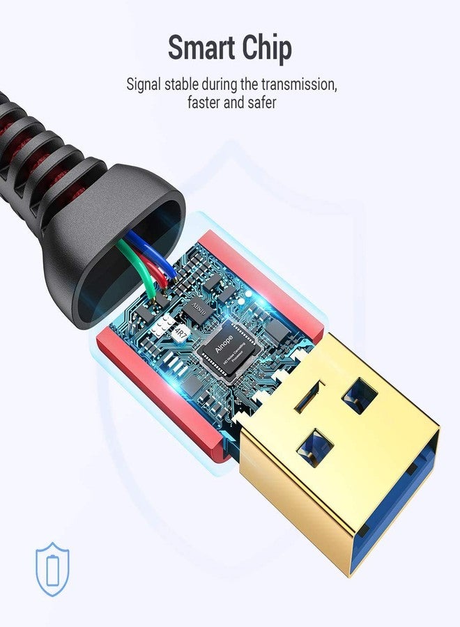 AINOPE 10FT USB 3.0 Extension Cable Type A Male to Female Extension Cord Durable Braided Material High Data Transfer Compatible with USB Keyboard,Mouse,Flash Drive, Hard Drive,Printer-Red - Image 5