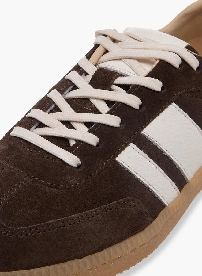 Duchini BROWN Women Lace-Up Leather Ankle Sneakers for Women | Best Price UAE